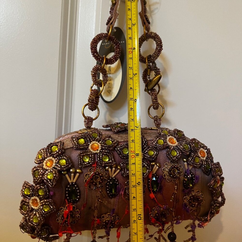 Mary Frances Purple Beaded Clutch - Picture 8 of 9